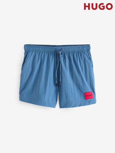HUGO Blue Logo Label Quick Dry Swim Shorts (AV9225) | SGD 114