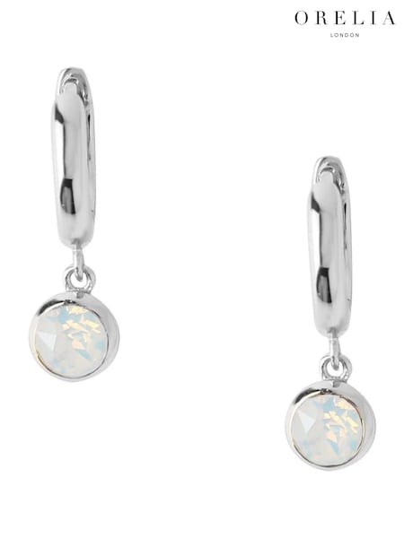 Orelia London Opal Swarovski Crystals Drop Huggie Hoop Earrings (AV9234) | €32