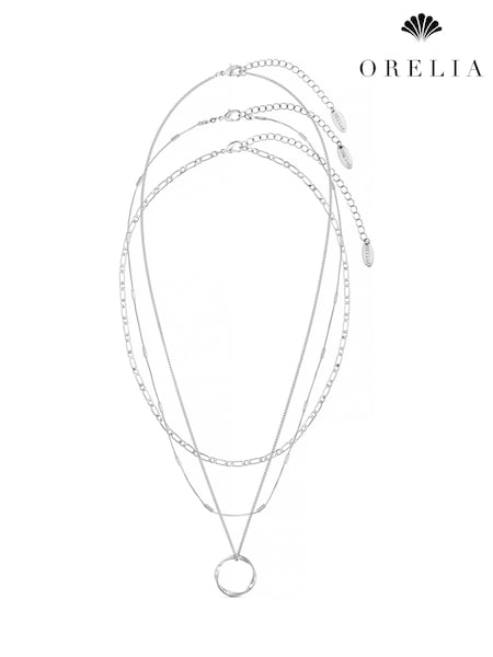 Orelia London Open Circle Three Row Necklace (AV9237) | €44