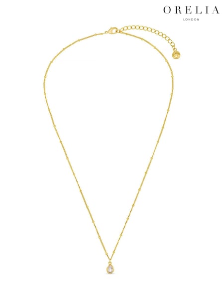 Orelia London Gold Tone Crystal Teardrop Necklace (AV9247) | €32