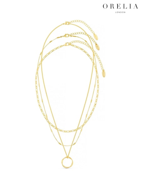 Orelia London Open Circle Three Row Necklace (AV9254) | €44