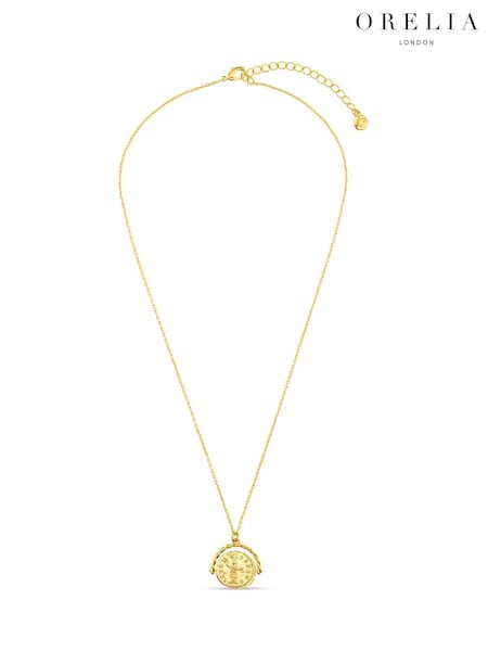 Orelia London Gold Tone Coin Spinner Necklace (AV9261) | €35
