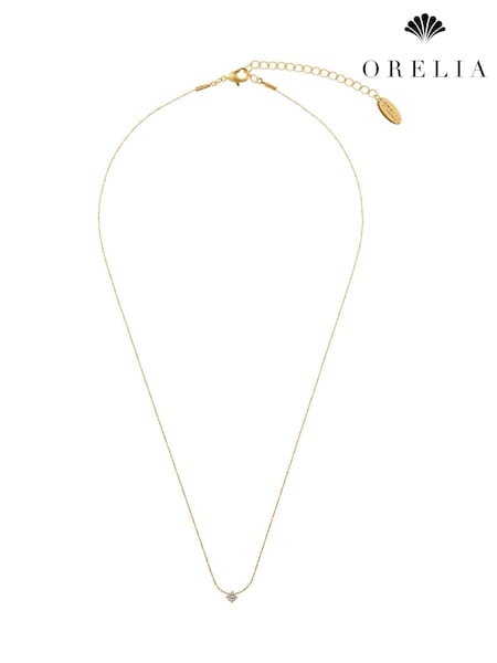 Orelia London Gold Tone Fine Stationed Crystal Collar Necklace (AV9265) | €28