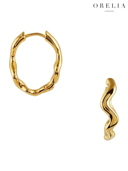 Orelia London Organic Wave Oval Hoop Earrings (AV9295) | €14.50