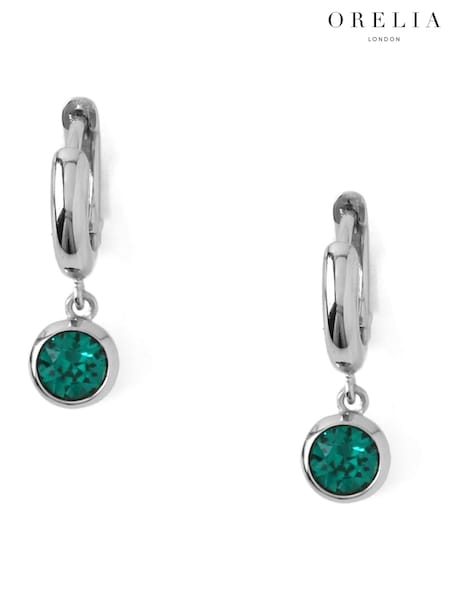 Orelia London Emerald Drop Swarovski Crystal Huggie Hoop Earrings (AV9302) | €32