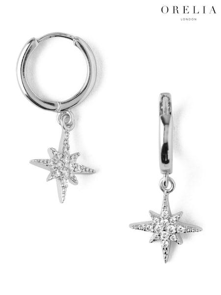 Orelia London Starburst Huggie Hoop Earrings (AV9304) | €35