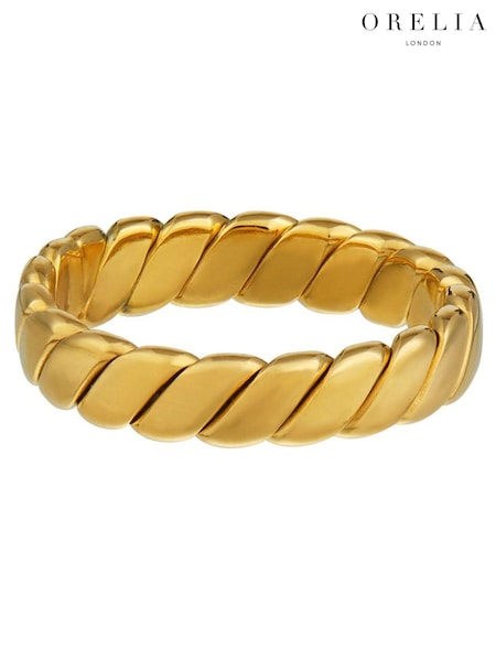 Orelia London Gold Tone Metal Flat Twist Ring (AV9310) | €17.50