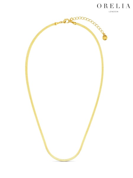 Orelia London Gold Tone Flat Snake chain Necklace (AV9319) | €25