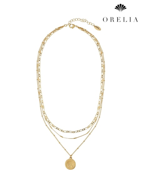 Orelia London Multi Row Coin Necklace (AV9360) | €44