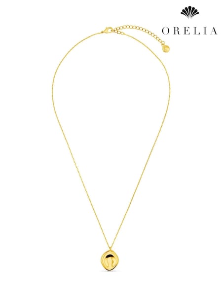 Orelia London Polished Organic Oval Charm Necklace (AV9362) | €14.50