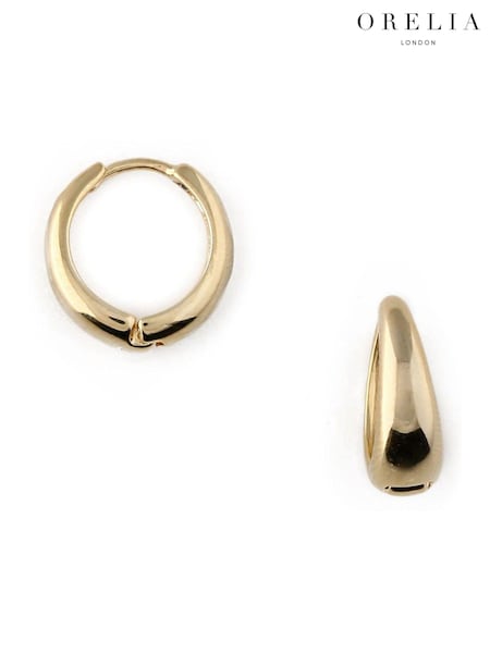 Orelia London Gold Tone Tapered Hoop Earrings (AV9372) | €28