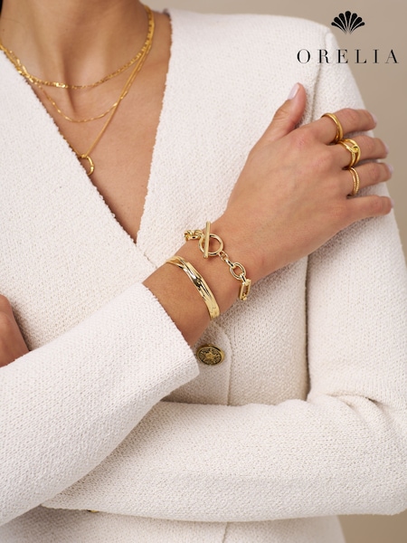 Orelia London Rectangular Link T-Bar Bracelet (AV9381) | €32