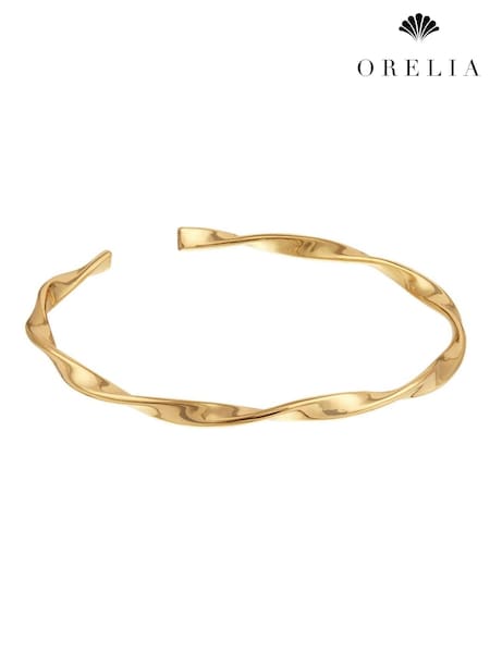 Orelia London Gold Tone Ribbon Twist Bangle Bracelet (AV9384) | €32