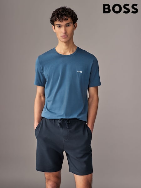 Sininen - Boss Regular Fit Stretch-cotton T-shirt (AV9407) | €42