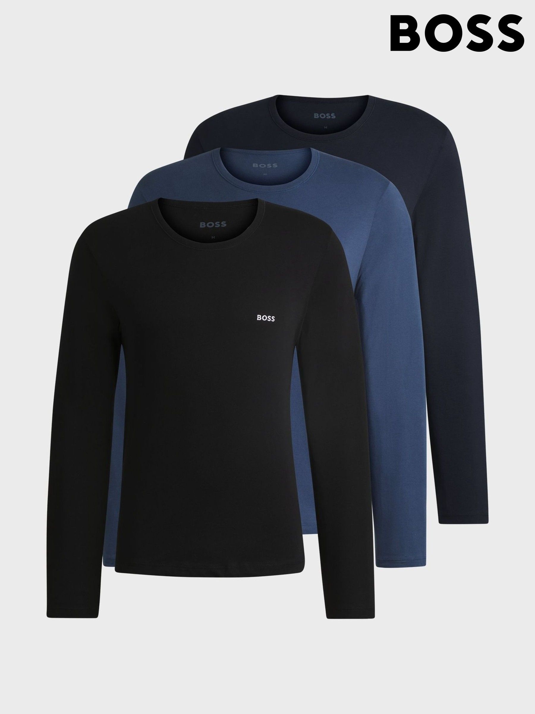 Boss Print Long Sleeve Casual Tshirts Next Luxembourg