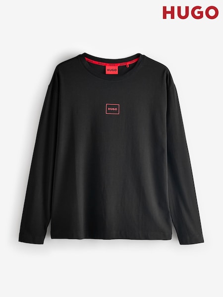 HUGO Black Logo Print Stretch Cotton Relaxed Fit T-Shirt (AV9426) | €64