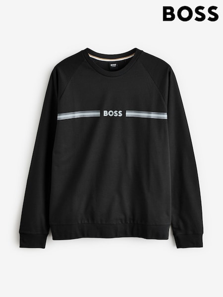BOSS Black Stripe Terry 100% Cotton Sweatshirt (AV9433) | R$ 780