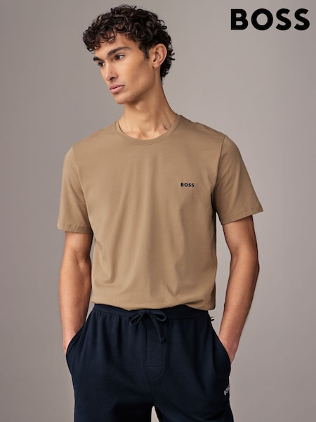 BOSS Natural Regular Fit Stretch-Cotton T-Shirt (AV9436) | €51