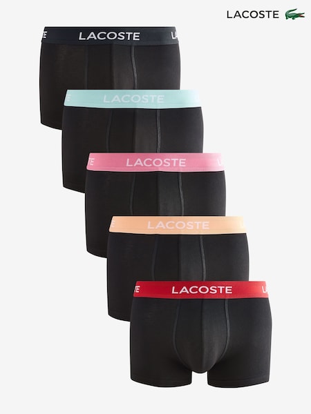 Lacoste Multicolour Logo Tape Boxer 5 Pack (AV9453) | 287 LEI