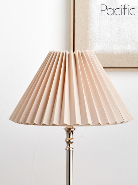 Pacific Lifestyle Natural Amelia Linen Hard Pleat Tapered Shade (AV9492) | €47 - €61