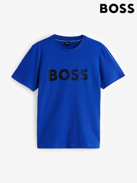 BOSS Blue Tape Logo 100% Cotton Jersey T-Shirt (AV9986) | AED172