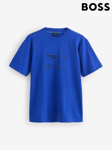 BOSS Blue Regular Fit Seasonal Graphic Print 100% Cotton T-Shirt (AV9988) | 506 QAR