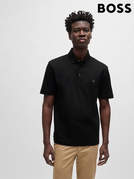 BOSS Black Double Monogram Mercerised 100% Cotton Polo Shirt (AW0015) | €170