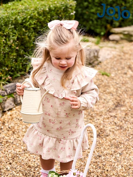 Nøytral Blomstrete  - Jojo Maman Bébé Svette Kjole (AW0101) | kr371 - kr386