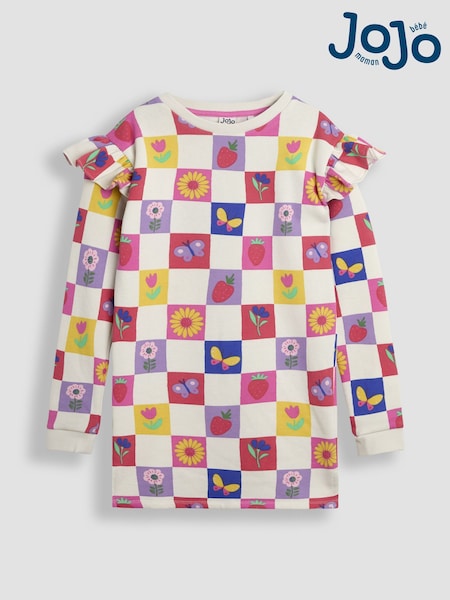 Cream Garden rutete - Jojo Maman Bébé Svette Kjole (AW0116) | kr371 - kr386
