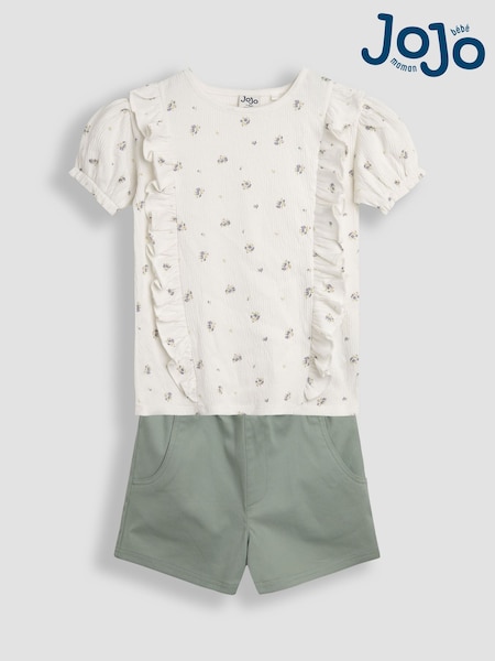 JoJo Maman Bébé 2-Piece Floral T-Shirt & Shorts Set (AW0126) | € 39 - € 42