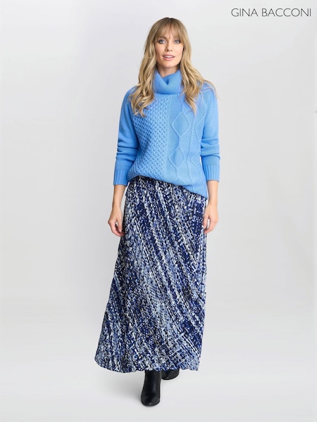 Gina Bacconi Mischa Pleat Black Skirt (AW0259) | ‏603‏₪
