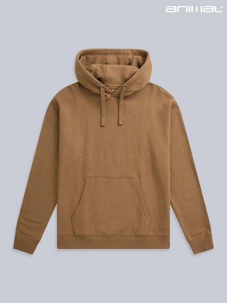 Ruskea - Animal Mens Icon Drop Shoulder 100% Cotton Hoodie (AW0280) | €77