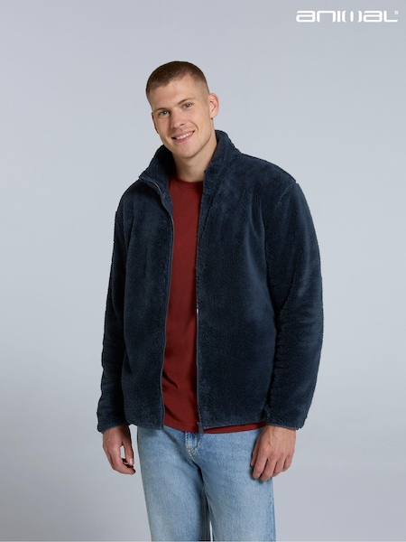 Animal Blue Teddy Mens Fleece Jacket (AW0283) | €30