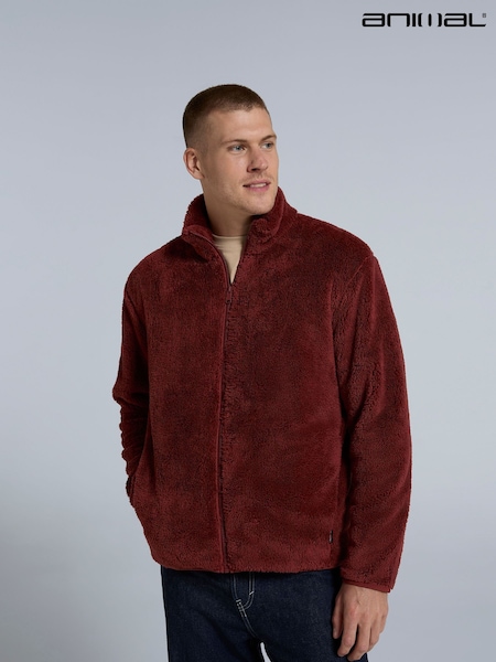 Animal Red Teddy Mens Fleece Jacket (AW0297) | R$ 385
