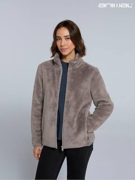Animal Brown Teddy Womens Fleece Jacket (AW0316) | €30