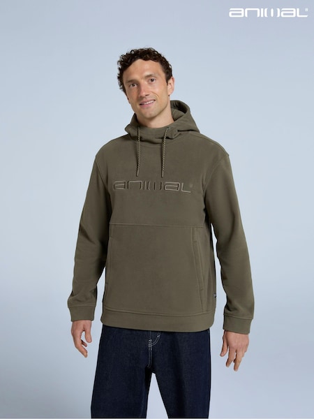 Animal Green Mens Louis Fleece Hoodie (AW0320) | R$ 545