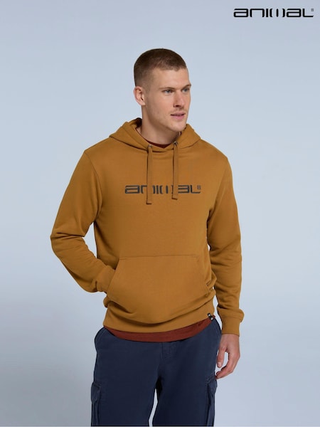Animal Yellow Mens Driver Logo Hoodie (AW0322) | €70
