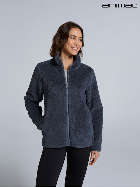Animal Grey Teddy Womens Fleece Jacket (AW0329) | R$ 385