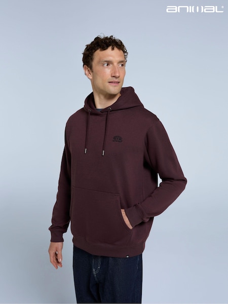 סגול - Animal Mens Nick Heavyweight Organic Hoodie (AW0342) | ‏327‏₪