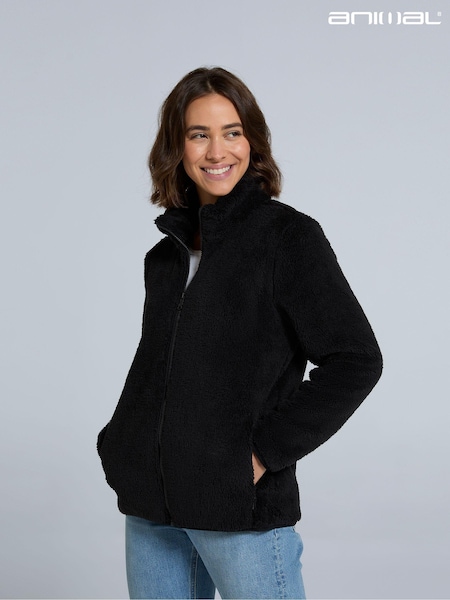 Animal Black Teddy Womens Fleece Jacket (AW0347) | €42