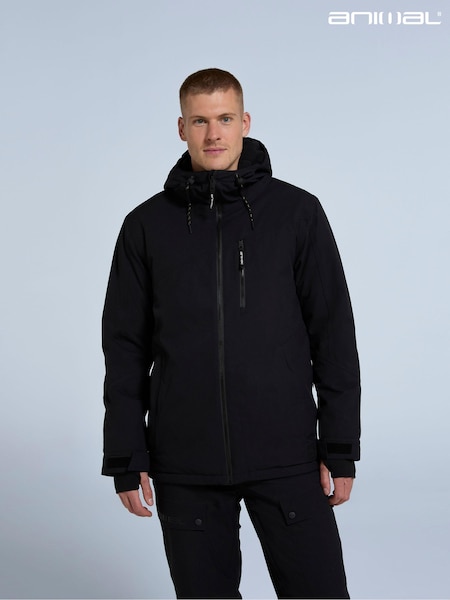 שחור - Animal Mens Laxx Logo Snow Jacket (AW0351) | ‏598‏₪