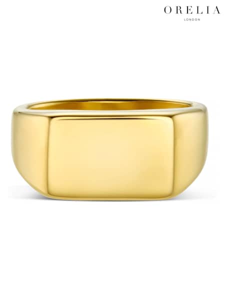Orelia London Gold Tone Chunky Signet Ring (AW0369) | €14.50