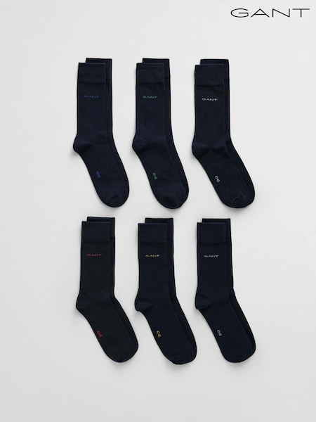 GANT Blue Soft Cotton Socks 6 Pack (AW0431) | €30