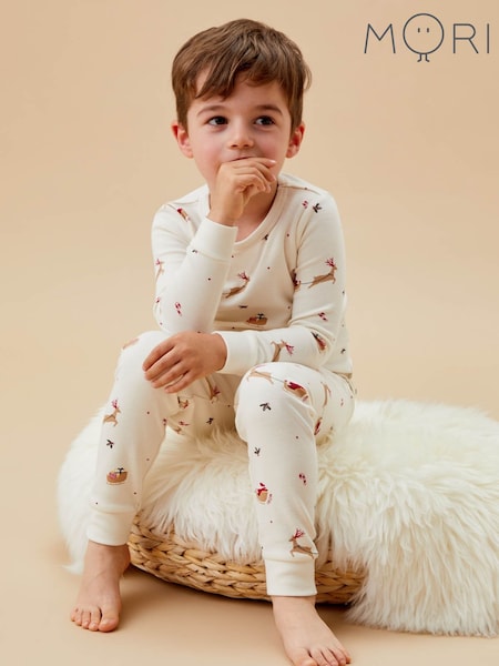 MORI Jolly Journey Cotton & Bamboo  Christmas Pyjamas Set (AW0436) | AED136 - AED144