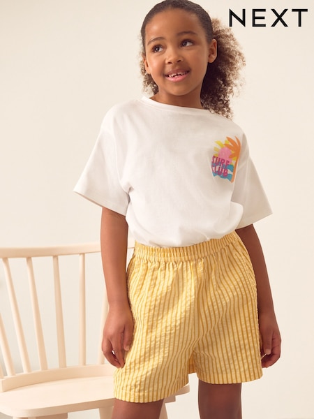 Yellow Stripe Shorts (3-16yrs) (AW0562) | AED61 - AED86