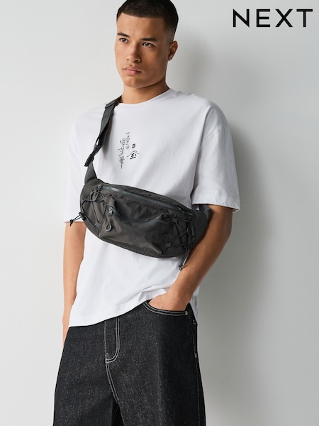 Slate Grey Crossbody Bum Bag (AW0615) | LEI 135