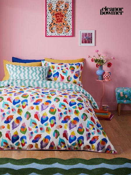 Eleanor Bowmer Painted Leopard 180 Thread Count Duvet Cover and Pillowcase Set (AW0654) | €61 - €102