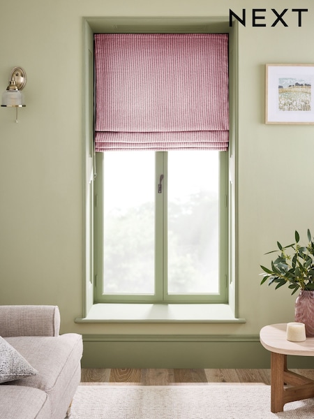 Natural Ready Made Blackout Roman Brushed Stripe Blinds (AW0691) | €66 - €145