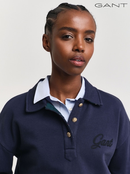 GANT Blue Script Rugby Shirt (AW0742) | €179