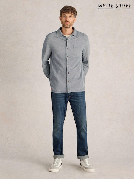 White Stuff Grey Pique 100% Cotton Jersey Shirt (AW0788) | €35